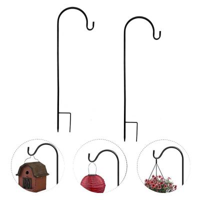 China ECO-frendly Iron Hook For Garden Lantern Adjustable Outdoor Hanging Basket Hanger Hummingbird Bird Feeder Poles for sale