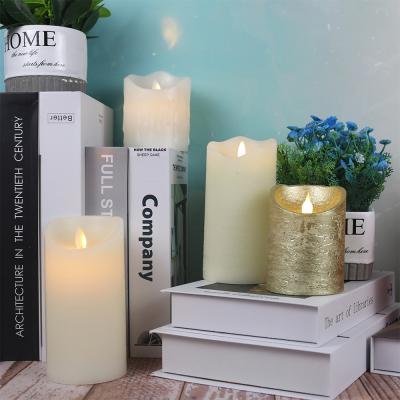 China Decoration LED Candle Pillar LED Flameless Movable Flickering Candle for sale