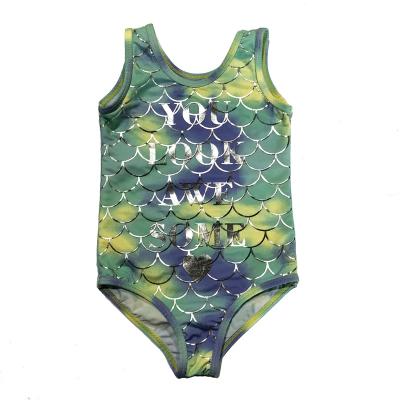 China UPF 50+ 3D Breathable Quick Dry One Piece Bikini Printed Halter Sunsuit Girls Swimwear Swimwear For Baby Toddler Kids for sale