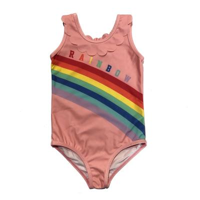 China Breathable Customize Kids Girls One Piece Swimsuit Cute Beach Sport Swimwear Bathing Suit 2T-14 Years UPF 50+ For Toddler Kids baby for sale