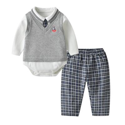 China Cotton autumn and winter children's clothing boy suit casual style home use pants long sleeves for sale