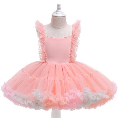 China Breathable Babies Ballet Dance Tutu Dress Girls Summer Cake Puffy Dress for sale