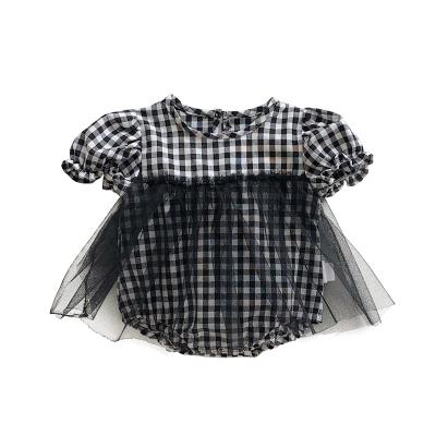 China New Summer Kids Breathable Cotton Plaid Dresses Casual Babies Long Sleeve Dress Vestido Kids for sale