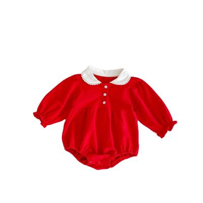 China Wholesale Newborn Baby Girl Clothes 100% Cotton Long Sleeve Jumpsuit for sale