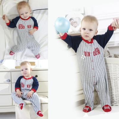 China 100% Footed Jumpsuits Jumpsuits Long Sleeve Rompers Baby Girl Boy Pocket Clothes Unisex Newborn Baby Pajamas Footed Jumpsuit Outfit for sale