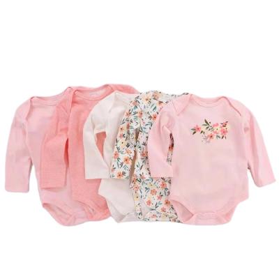 China Wholesale 100% Cotton Hot Sale Products Baby Rompers Set Organic Infant Jumpsuits Rompers Baby Clothes Set for sale