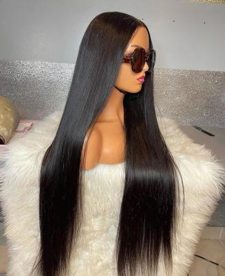 China High Quality Straight Virgin Remy Hair Silky Straight Wave Bone Wig 24 26 28Inches 300G 100% Human Hair Straight Unprocessed Full Lace Wigs 10A for sale