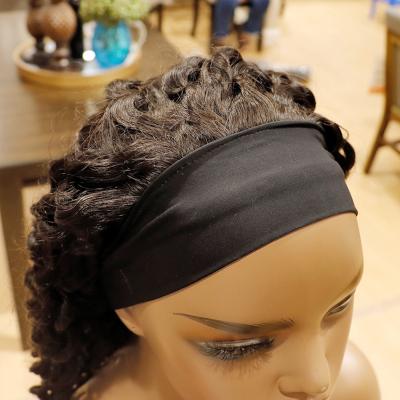 China Wholesale Silky Straight Wave Headband Wig Hair For Black Women, Remy Human Hair Headband Wig, Deep Wave Hair Band Wig for sale