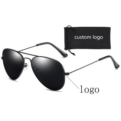 China Sports Sunglasses New Metal Frame Polarized Shades Sunglasses Sport Sunglasses 2023 Large Size Fashion Men's Retro for sale