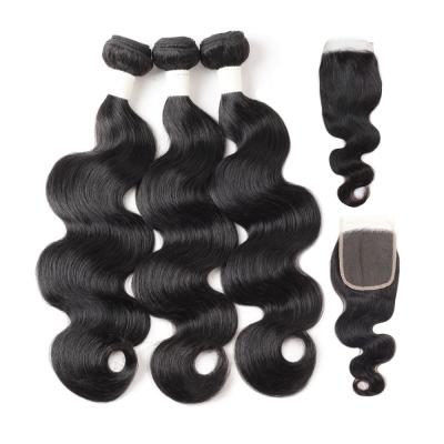 China Pure Original Natural Hair Indian Hair Extension Hair Bundles Popular Body Wave Color for sale