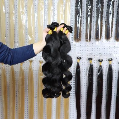 China Original Pure Natural Hair HEFEI HUGE Bundles Wholesale Raw Virgin Remy Hair Weave Vendors 100% Factory Price Human Hair For Color Women Body Wave for sale