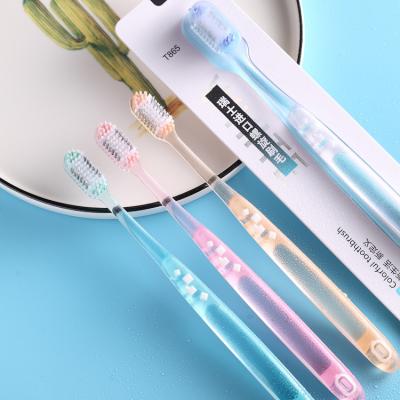 China Premium Quality Hotel Disposable Home PETG Material Foldable Cleaning Toothbrush For Sale for sale