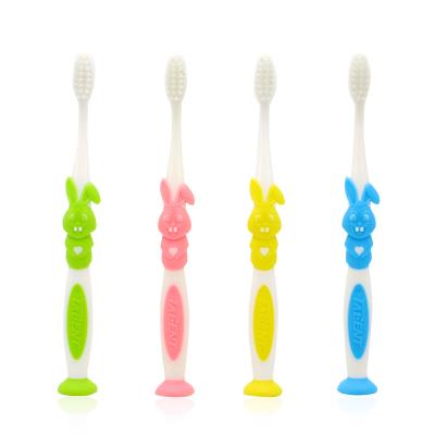 China Disposable Bristle Rabbit Shape Children Toothbrush Child Ultra Soft Ultra Fine Toothbrush for sale