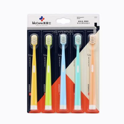 China Household Mccons 5pcs Pack Home Using 10000 Bristle Toothbrush For Family Supermarket for sale