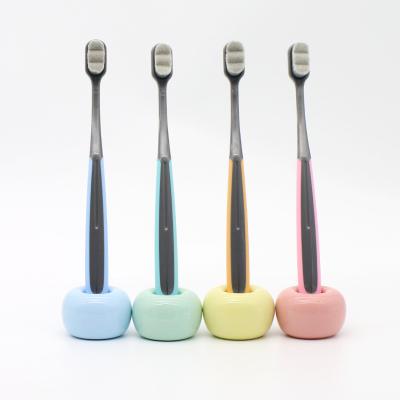 China New Household Style BPA Free Bristle Toothbrush 10000 Bristle Serrated Bristle For Family for sale