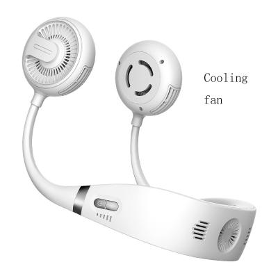 China Angle Adjustable Rakuten LED Portable Electric Fan USB Charging Neck Movable Hanging Mini Ceiling Fan for sale