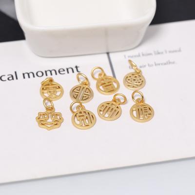 China High Quality DIY Handmade Necklace Jewelry Accessories Color Preserve Vietnam Sand Gold Small Bracelet Pendant for sale