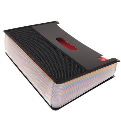 China Multicolor Hot Pressing Forming Cover A4 Eco-friendly Portable Expanding Folder Organizer 24 Pockets Expanding Folder for sale