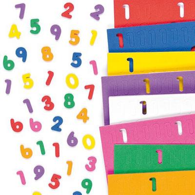 China Eco Friendly Custom Design Educational Number Letter Eva Foam Sticker Sheet for sale