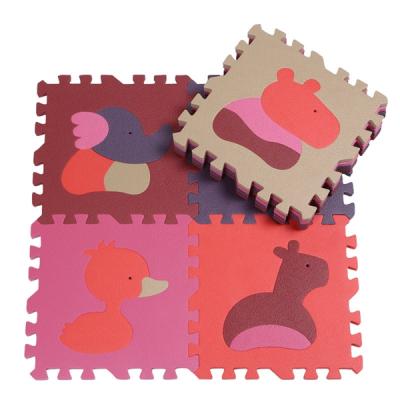 China Eco-friendly Jigsaw Puzzle Carpet Animal Alphabet Jigsaw EVA Foam Floor Mat for sale