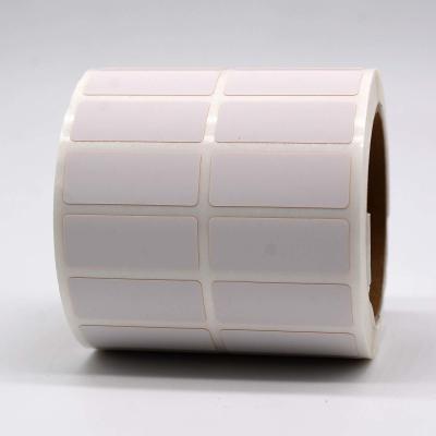 China 25 mmx10 mm Hoogtemperatuur Kleeflabels 1 mil witte matte polyimide materiaal Te koop