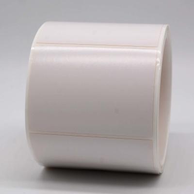 China 70 mmx50 mm 1 milla Etiqueta de poliamida blanca mate resistente a altas temperaturas en venta