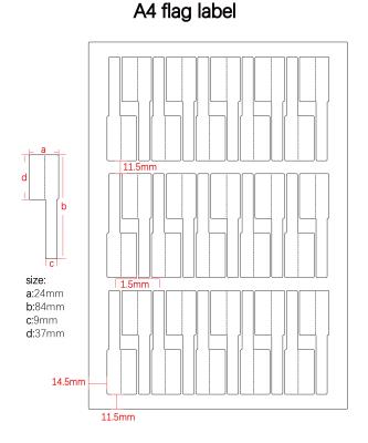 中国 24*84*9*37m 2ml 白色マット合成紙 フラグタグ ケーブル用 ラベル 破りやすい 販売のため