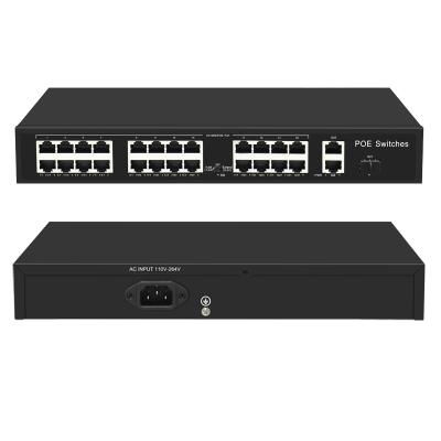 China Security system 6/10/16/24 ports poe network switch 100Mpbs transmission poe cctv switch for sale