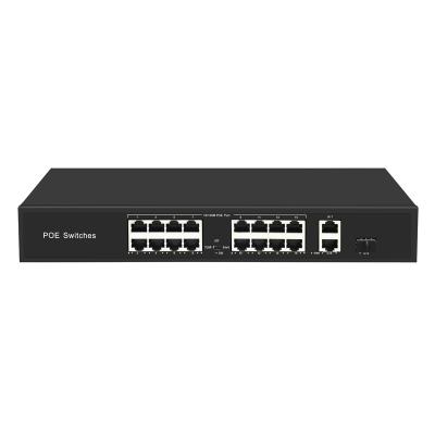 China cctv security system poe power supply ethernet switch 16 port poe for sale