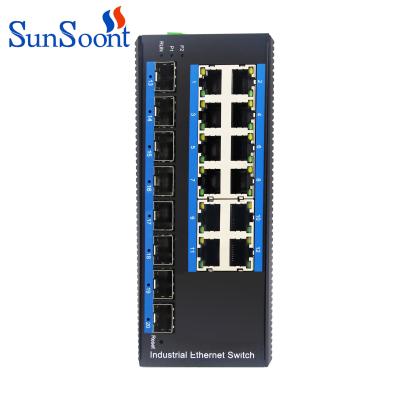 China LACP Unmanaged Manufacturer Port Ethernet Switch 1000M Network Switch Industrial SFP 12 Ports 8 for sale