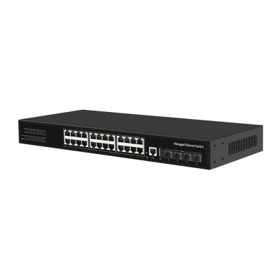 China LACP Non-PoE Switch L3 Gigabit 24 With 4*10G SFP+ Managed Ethernet Switch for sale