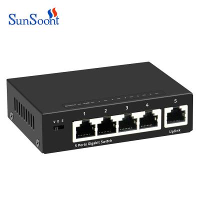 China LACP factory price OEM 4 port network ethernet 5 ports gigabit switch 12V unmanaged for sale