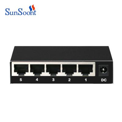 China New type 5 port 4 port 10/100Mbps network switch Ethernet switch unmanagerment switch LACP support 5V 500ma for sale