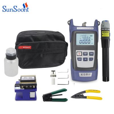 China Integrated Power Meter+VFL Sunsoont FTTH Fiber Optic Optic Tool Kit For Installing Quick Connector And Fiber Optic Drop for sale