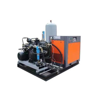 China Lubricated High Performance Portable Pressure Booster Screw 30kw Portable Air Compressor for sale