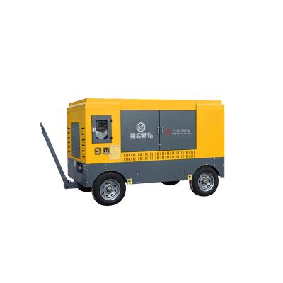 China Manufacture JZK15-18 high power portable diesel drive screw lubricated four wheel air compressor for sale