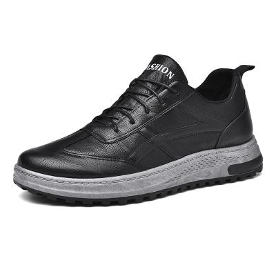 China Other New European Fashionable 2021 Sport Shoes Non-slip Durable Men's Casual Genuine Leather Shoes for sale