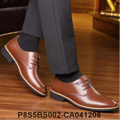 China New Flat Black Brown Men Leather Shoes Male Formal Shoes Men for sale