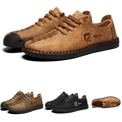 China Fashion Trend Handbook High Quality Stitching Leather Trim Loafers Business Flat Casual Shoes Slip On Walking Shoes Men Outdoor Driving Shoes for sale