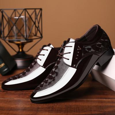 China 2021 New Item Anti-slippery Shiny Comfortable Men Leather Shoes Man Office Shoes Stylish Shoes for sale