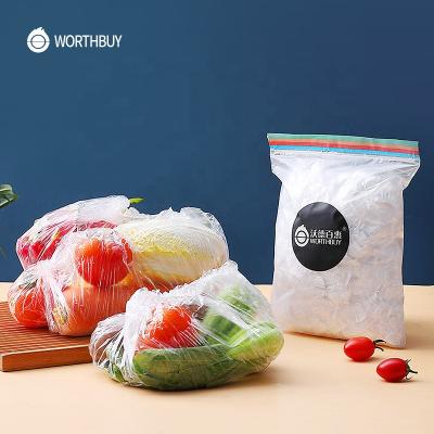 China WORTHBUY Sustainable Kitchen Sealed Fresh-Keeping Plastic Bag Food-Grade Food Wrap 100pcs Per Set for sale