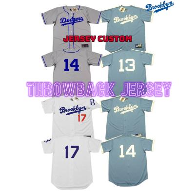 China Brooklyn 13 Ralph Branca 14 Gil Hodges 15 Sandy Amoros 17 Carl Erskine Throwback Antibacterial Mens Stitched Baseball Jersey S-5xl for sale