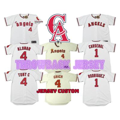 China Antibacterial Mens California 1 Aurelio Rodriguez 4 Bobby Grich Baseball Jersey Sandy Alomar Tony Conigliarothrowback Stitched S-5xl for sale