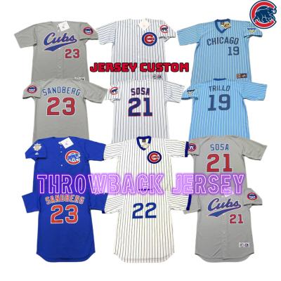 China Chicago 19 Manny Trillo 20 Jerome Walton 21 Sammy Sosa 22 Mark Prior Throwback Antibacterial Men's Baseball Jersey Stitched S-5xl for sale