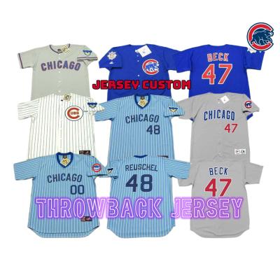 China Antibacterial Mens Custom 47 Rod Beck 48 Rick Reuschel Throwback Baseball Jersey Chicago 00 Stitched S-5xl for sale