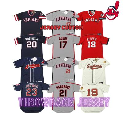 China Cleveland 17 Bob Ojeda 18 Duane Kuiper 19 Bob Feller 23 Oscar Gamble Throwback Baseball Jersey Mens Antibacterial Stitched S-5xl for sale