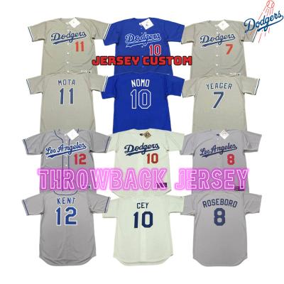 China Los Angeles 7 Steve Yeager 8 Gary Map 10 Hideo Nomo 12 Dusty Baker Throwback Antibacterial Mens Baseball Jersey Stitched S-5xl for sale