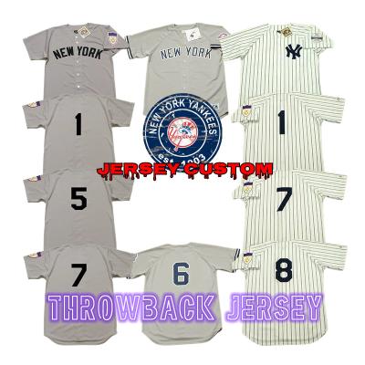 China Antibacterial Mens New York 1 Billy Martin 3 Babe Ruth 4 Lou Gehrig 8 Yogi Berra Throwback Baseball Tank Top S-5xl Yankee Stitched for sale