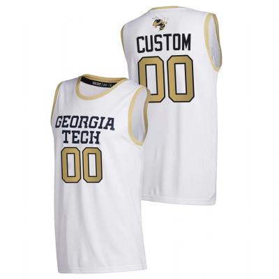 China Georgia Tech Yellow Jackets Mens Antibacterial 0 Custom Player College Basketball Tank Tops for sale