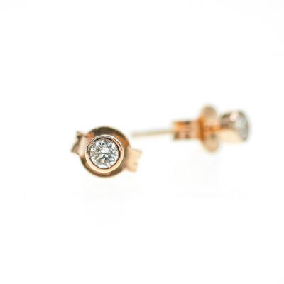 China Best New Selling Women TRENDY Fashion 18K Rose Gold Diamond Custom Design Stud Earring for sale